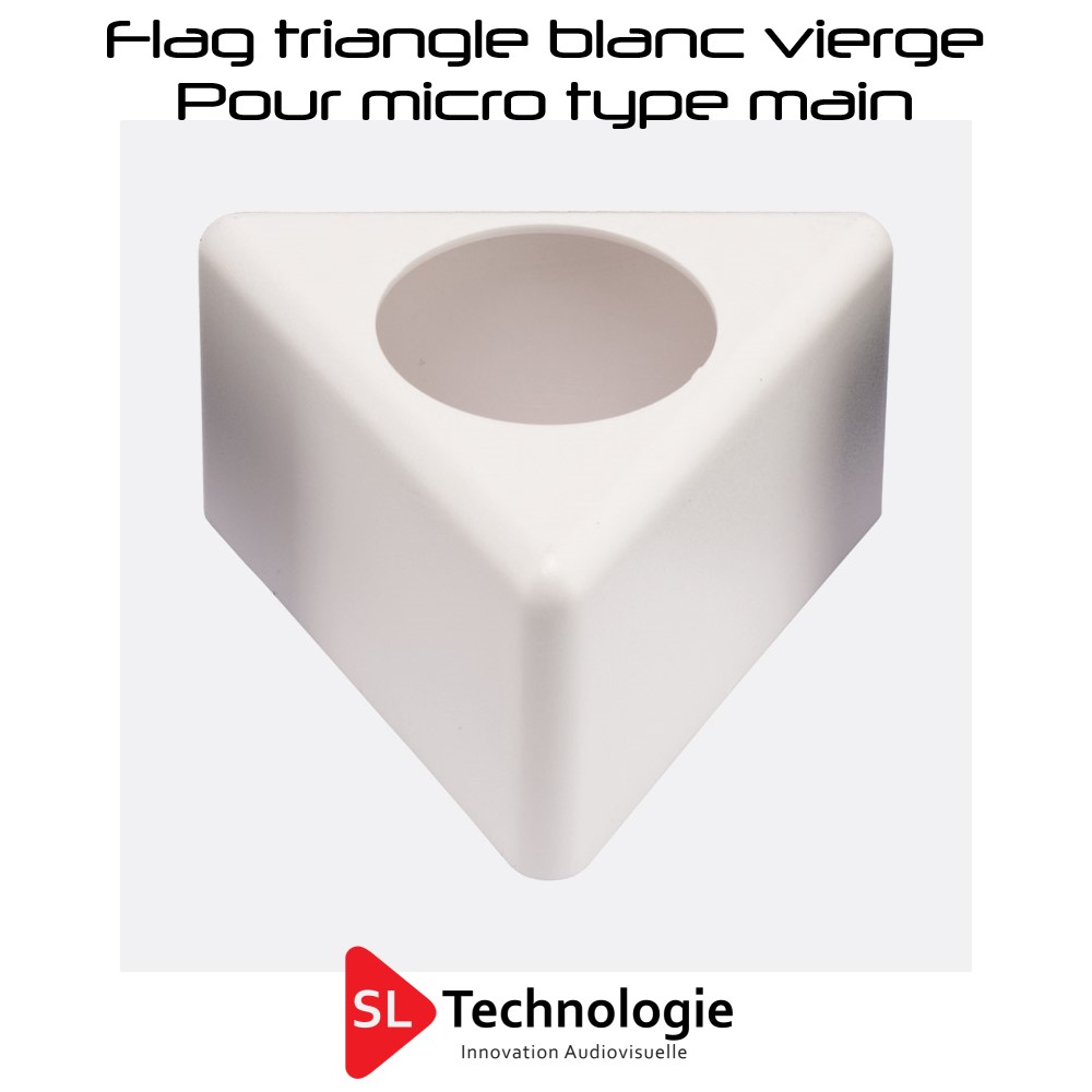 Badge Flag micro triangle blanc vierge