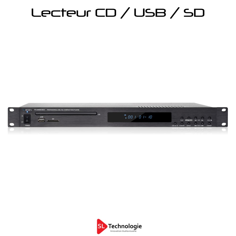 Lecteur Multi-sources CD/USB/SD Apart PC1000RMKII - SL Technologie