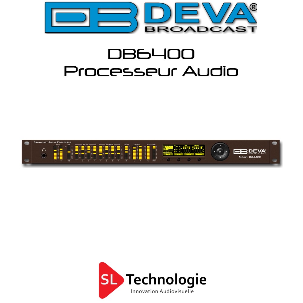 DB6400 DEVA Processeur Audio Fm + RDS + Secours audio