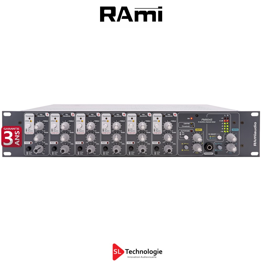 PMI604S Mélangeur audio Rackable Rami