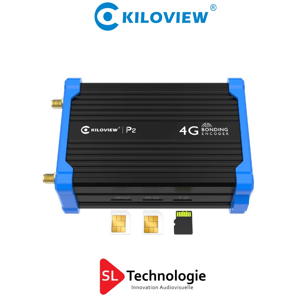 P2 Kiloview Encodeur vidéo 4G Bonding LAN Wi-Fi HDMI