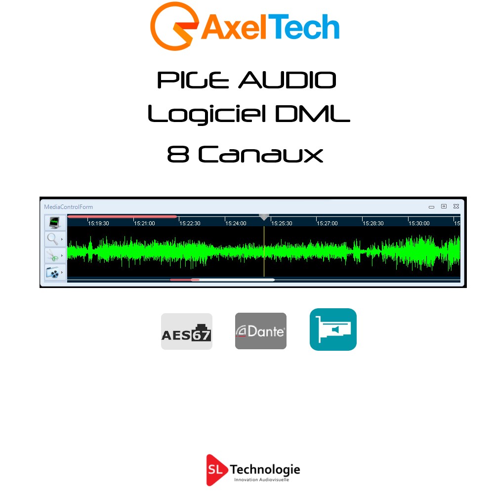 Pige Audio Logiciel 4 Canaux DML Axel Technology - SL Technologie