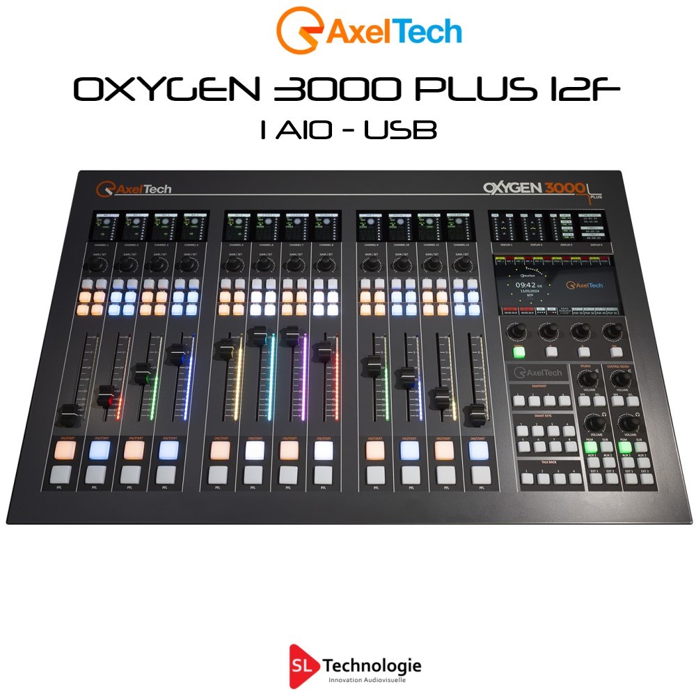 OXYGEN 3000 PLUS 12F-1AIO USB Axel Tech Console Audio Numérique AOiP