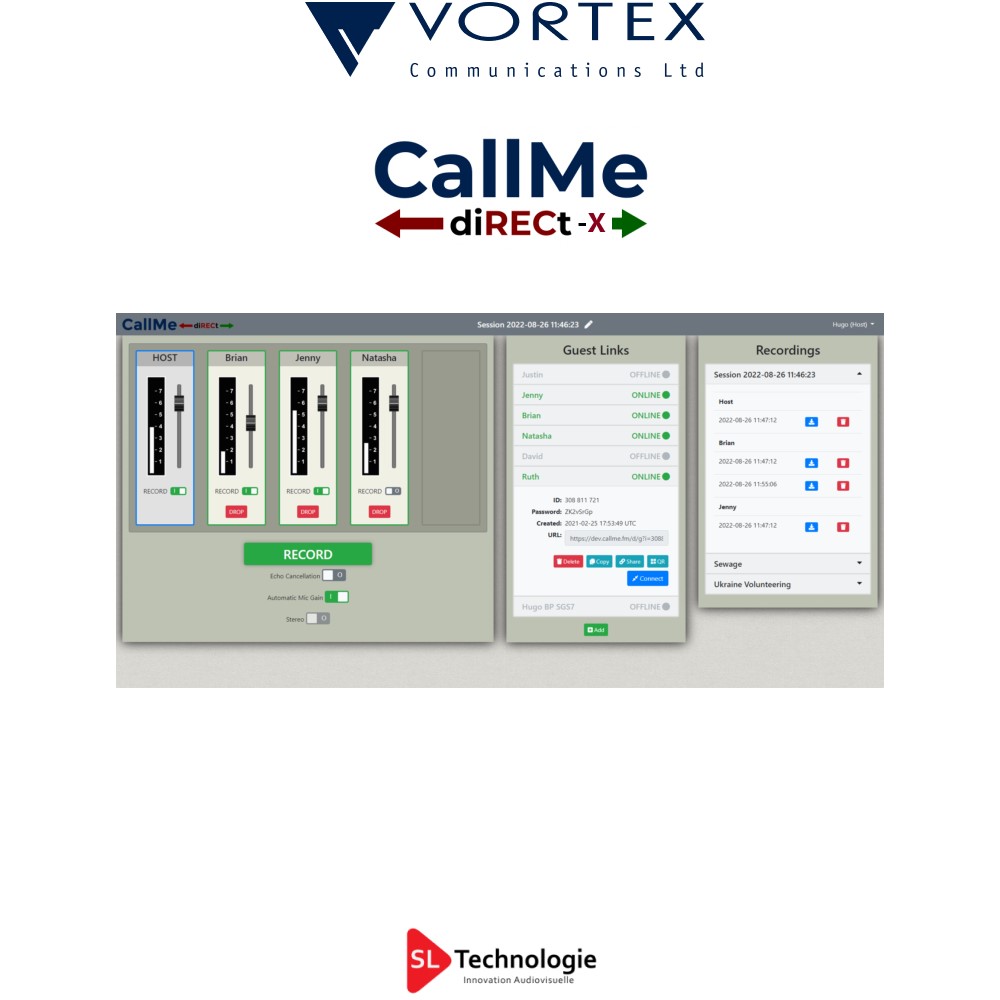 CallMe diRECt-X – 6 Participants – Vortex Communication Ltd